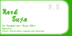 mark buja business card